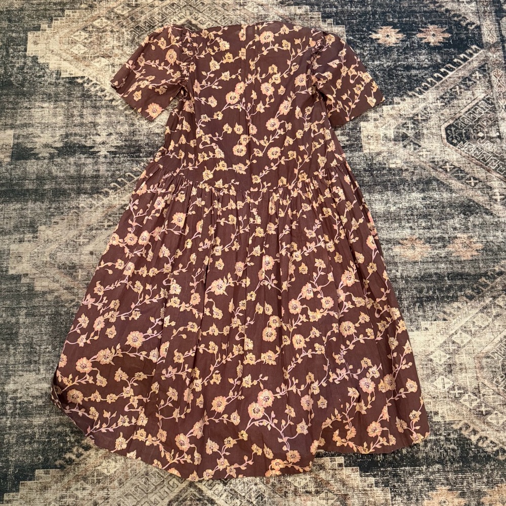 Free People Bella Mae Midi Chocolate Floral Dress - NWT Sample - Picture 6 of 6